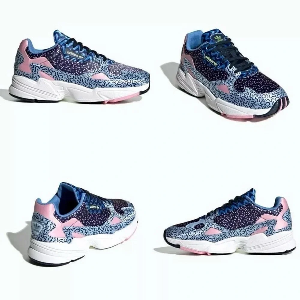 Adidas Falcon Out Loud Collection Italian Printed satin-Blue Pink | Women’s 5.5